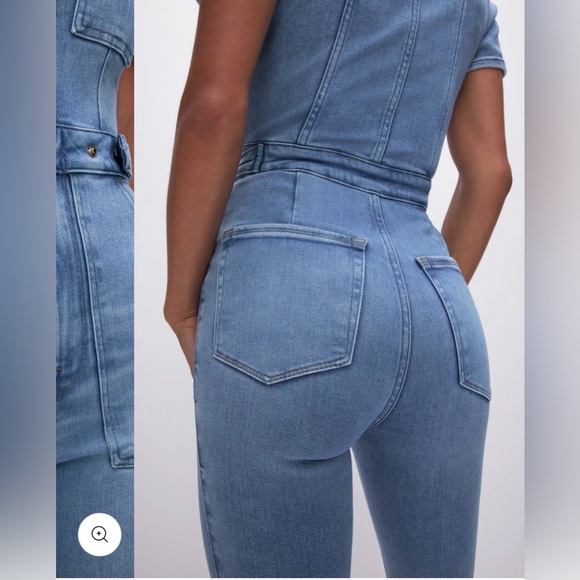 Good American “Fit For Success” Jumpsuit, New With Tags, Blue274, Size Small - Picture 5 of 11